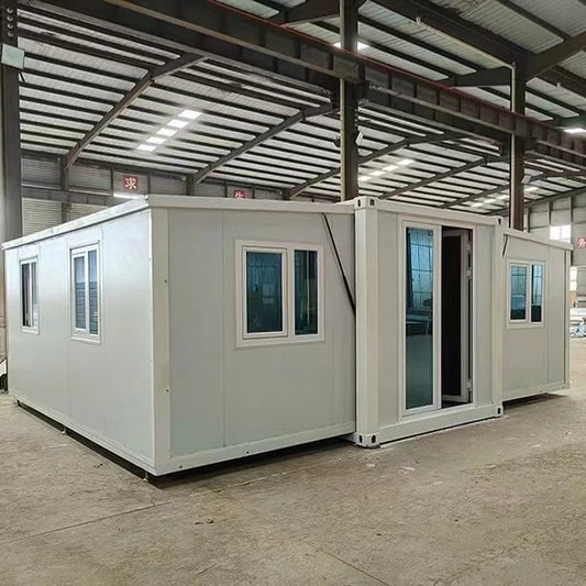 Double wing folding housing residents container mobile room expansion of the container room