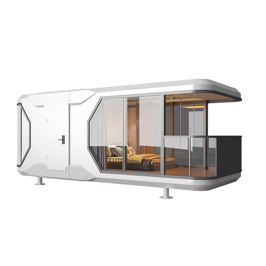 Intergrated luxury prefab house office shop space capsule mobile homestay creative mobile garden house with good quantity