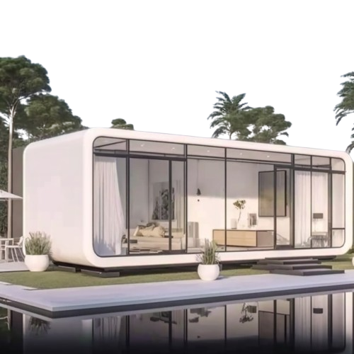 Prefabricated containerized housing space modules for living and working