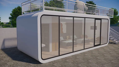 Prefabricated containerized housing space modules for living and working