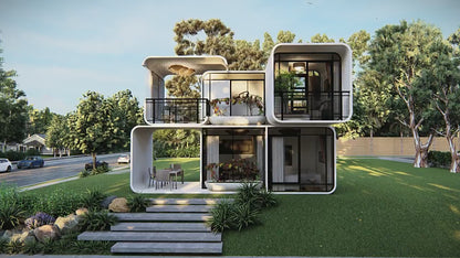 Container House Space Capsule House Luxury Eco Prefab Outdoor Space Capsule Home with Modern Design